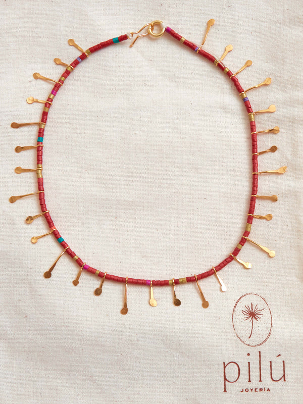 Collar De La Tierra - Cerámica Rojo