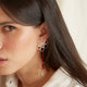 Aretes Atarraya Hilo Rojo Baño Plata