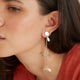 Aretes Largos Semilla Sagrada Baño Plata