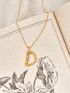 Collar D Alfabeto Natural Dorado