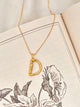 Collar D Alfabeto Natural Dorado