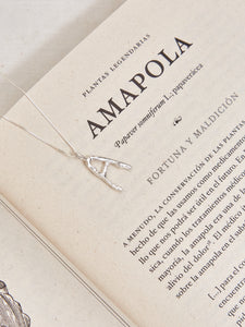 Collar A Alfabeto Natural Plata