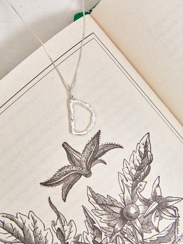 Collar D Alfabeto Natural Plata