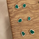 Aretes Vetas Esmeralda en bruto Plata ley 950
