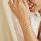 Pulsera atarraya hilo rojo baño plata