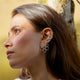 Aretes Atarraya Plateados Cortos