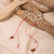Aretes Atarraya Hilo Rojo Baño Plata